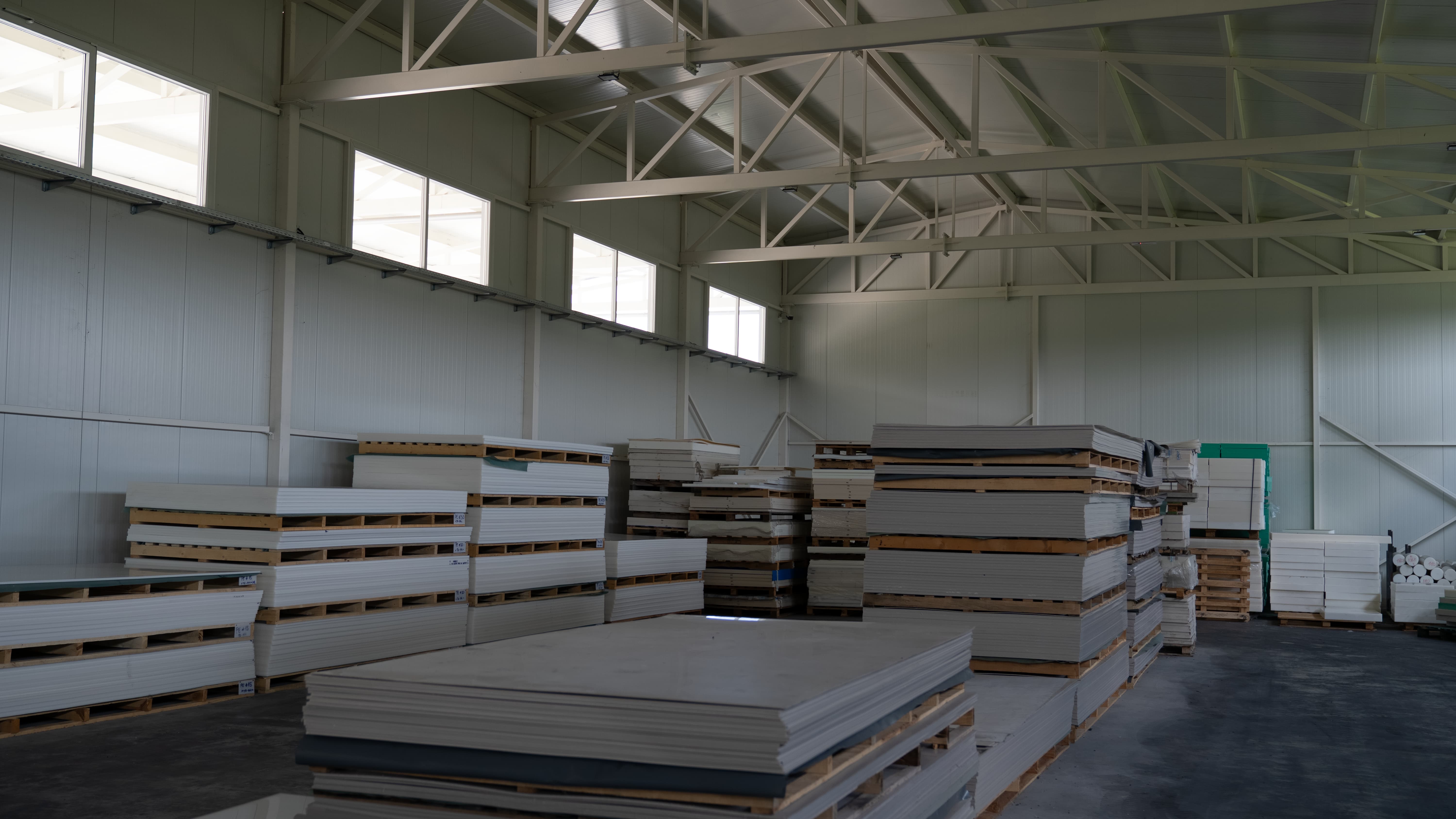 Politerm sheets in the warehouse